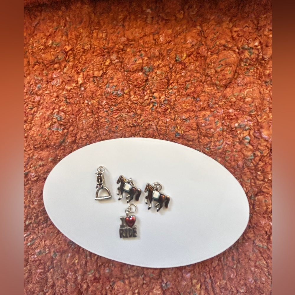 Horse Charm Set with Silver Accents